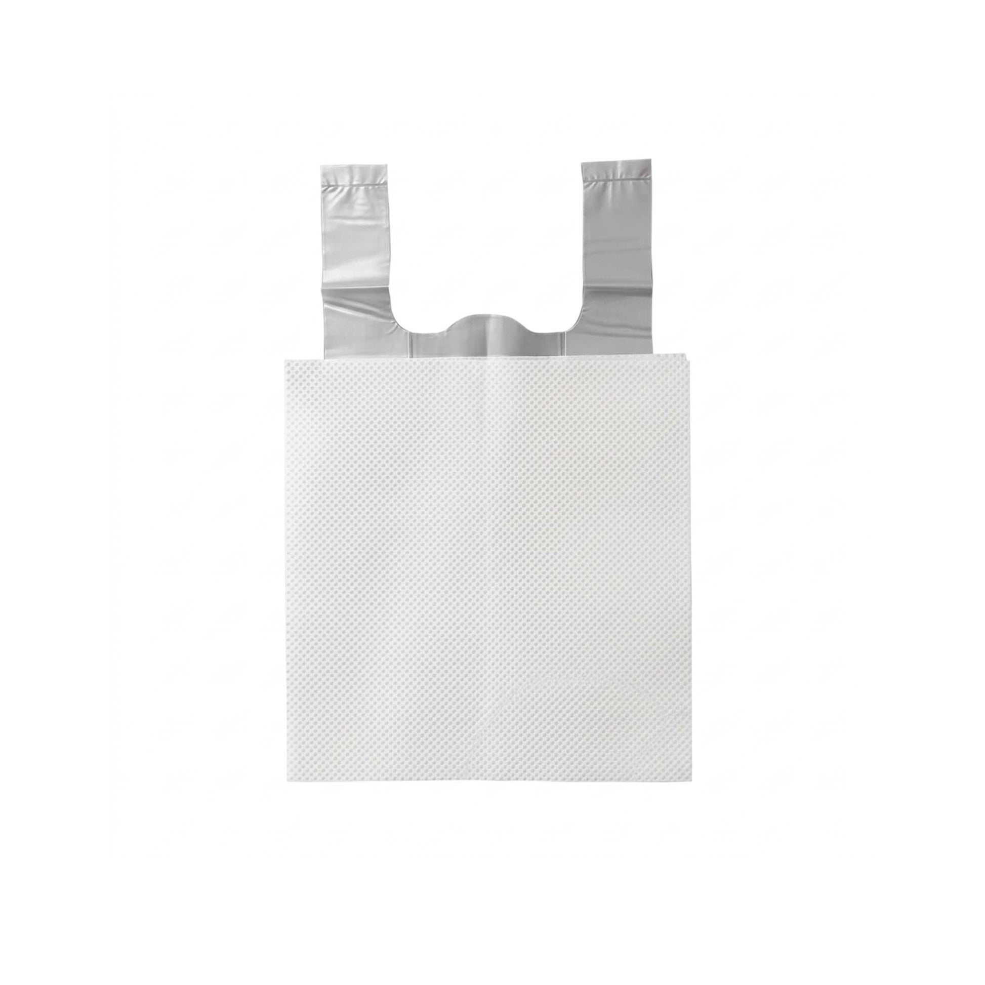 Close-up of 3-layer pet poop bag – thick plastic core wrapped in dual water-soluble paper for no-leak, no-soggy strength