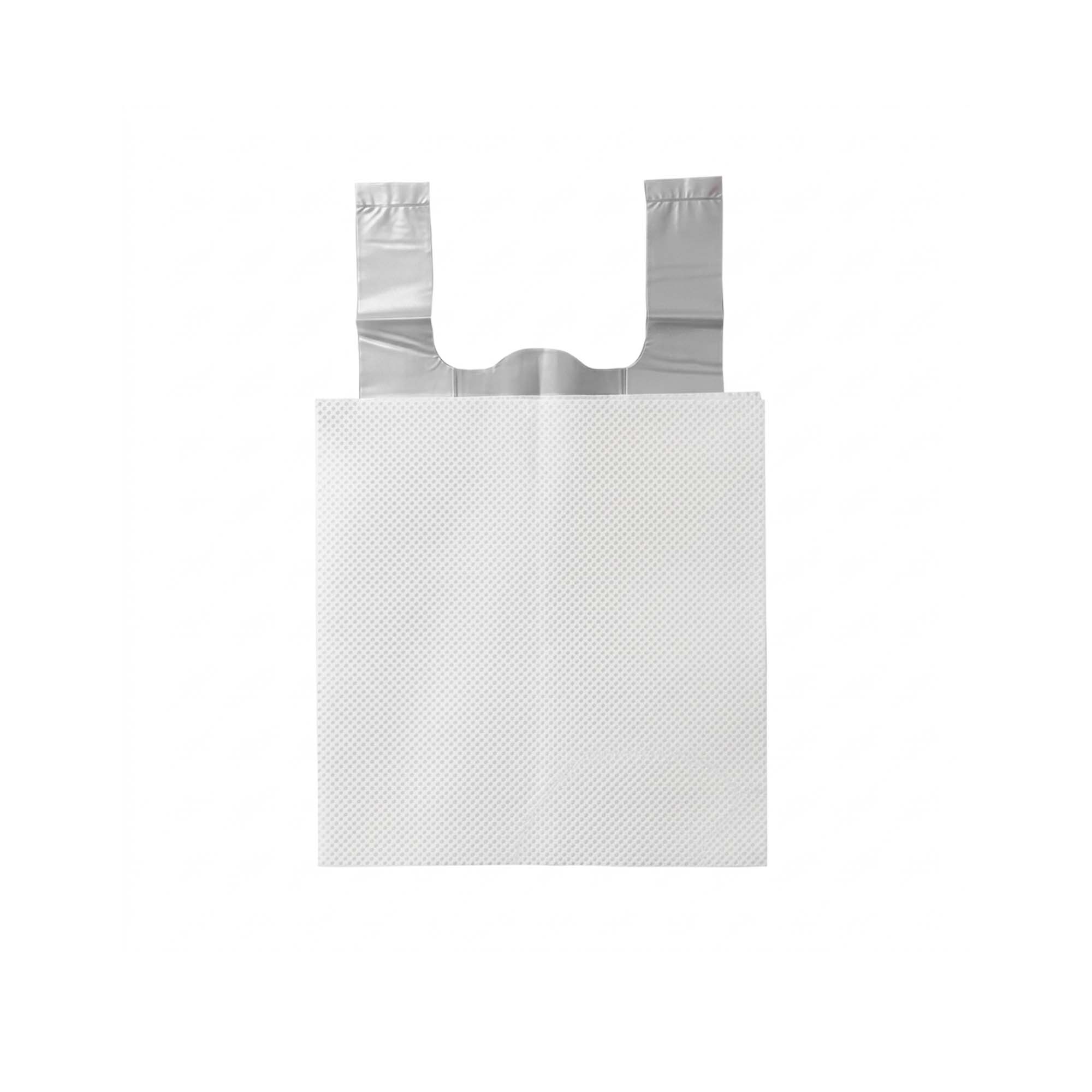 Close-up of 3-layer pet poop bag – thick plastic core wrapped in dual water-soluble paper for no-leak, no-soggy strength