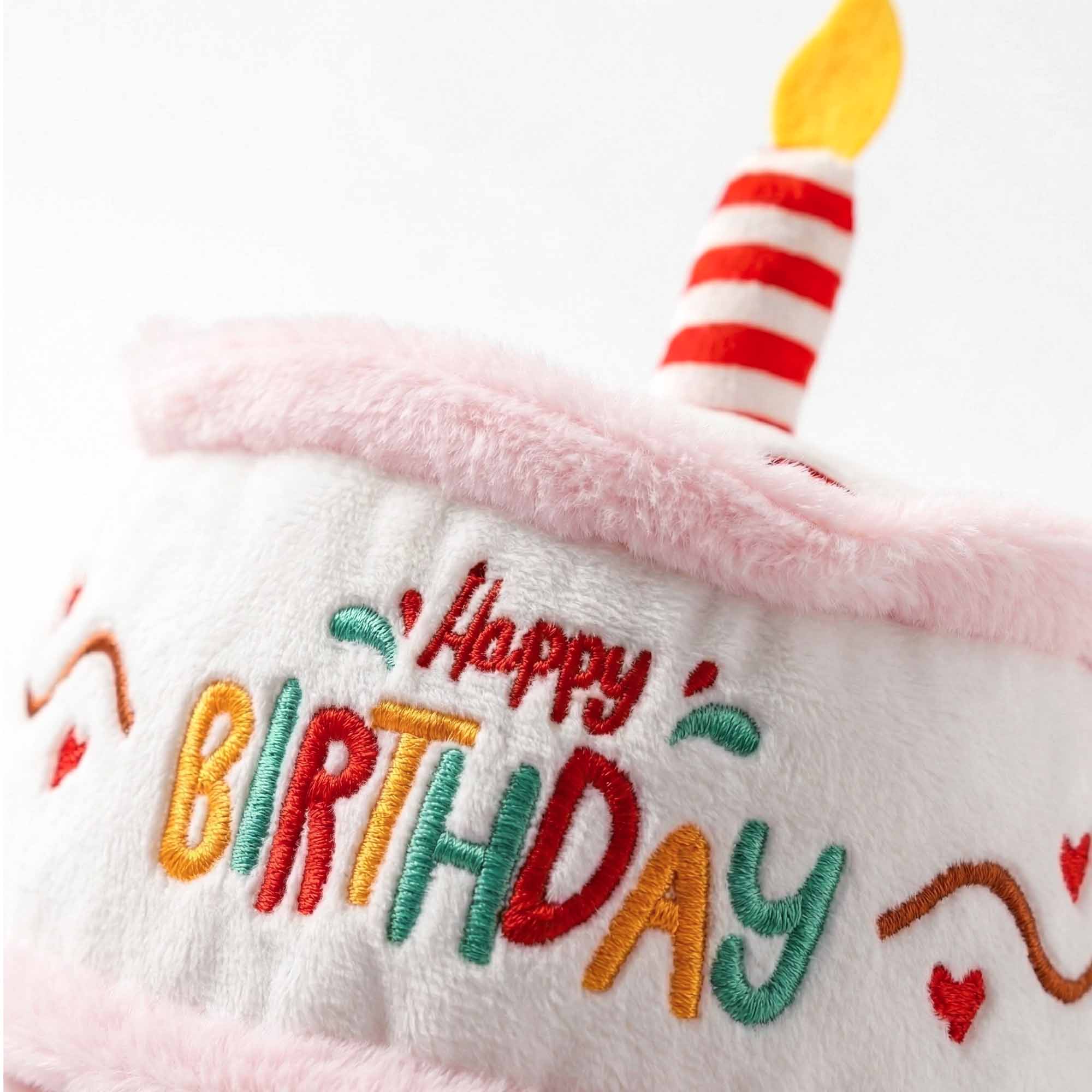 Plush Birthday Cake Dog Toy