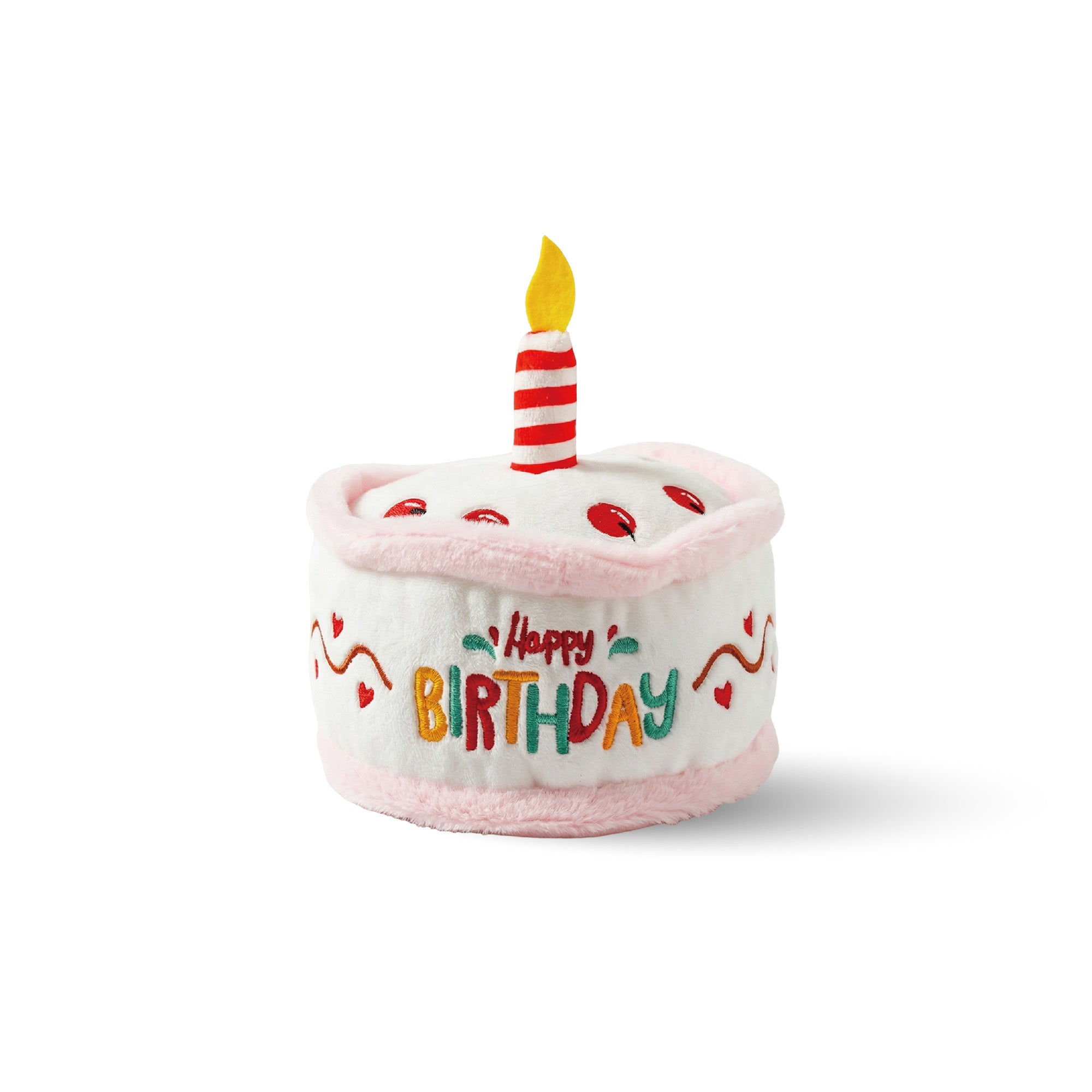 Plush Birthday Cake Dog Toy